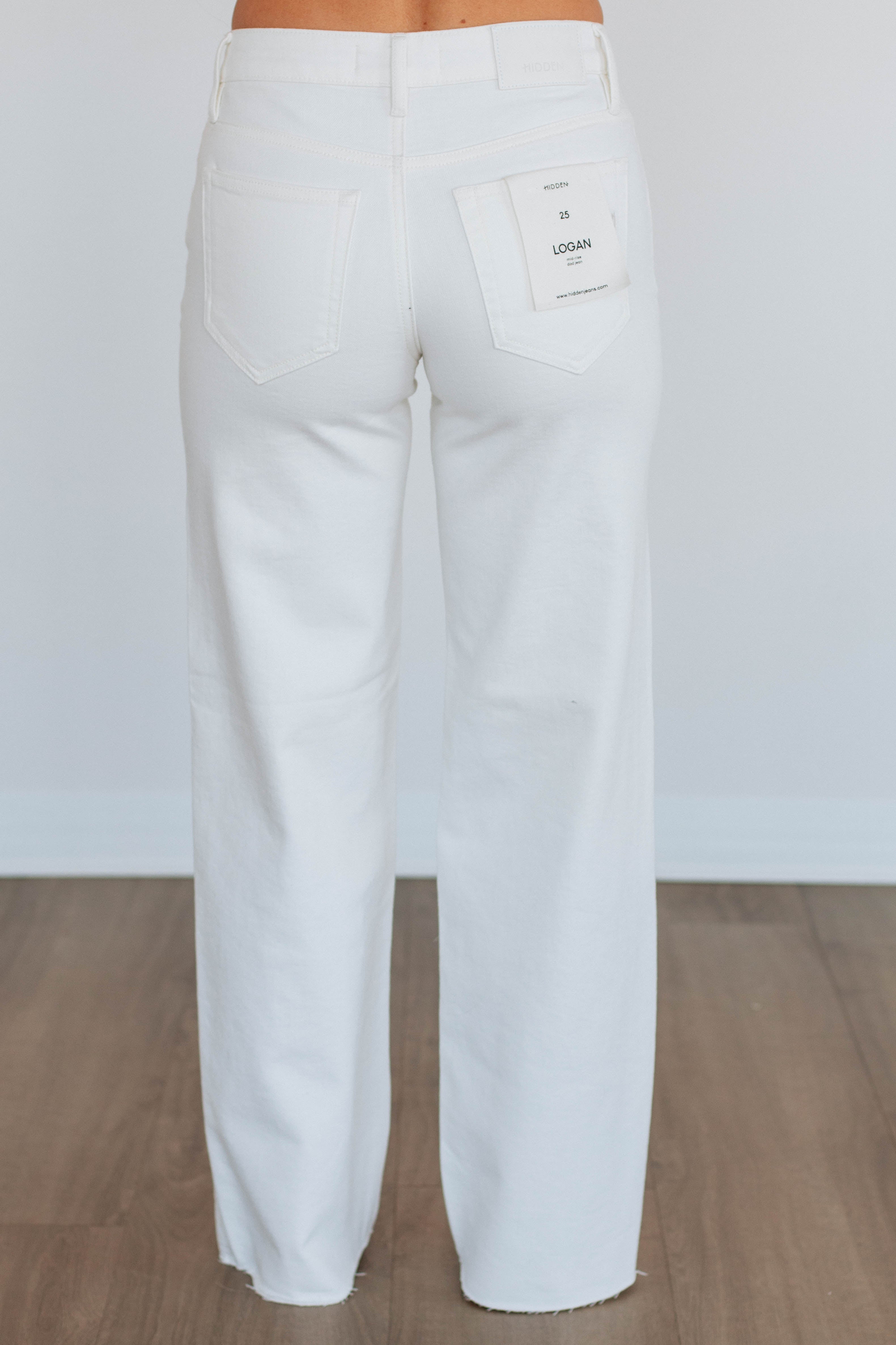 Logan Hidden Jeans - Ivory - Image 4