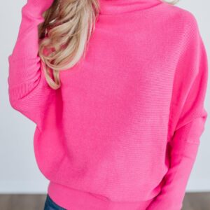Gretchen Dolman Sweater - Hot Pink