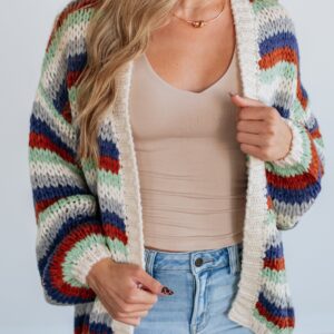 Noella Striped Cardigan