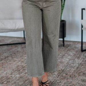 Rommi Denim Pants - Olive